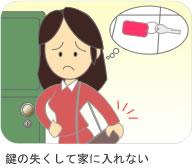 鍵の失くして家に入れない